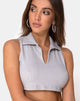 Image de Shenia Crop Top in Rib Grey