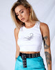 Image de Givas Crop Top in White Scorpion