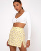 Image de la mini-jupe Sheny en fleurs sauvages Lemon Drop