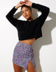 Image de la mini-jupe Sheny en fleurs de lilas