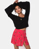 Image de la mini-jupe Sheny en rouge rose