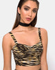 Image de Shistra Cropped Top in Zips Zebra Brown