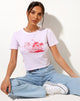 Image de Shrunk Tee en Baby Pink Paradise Dolphin