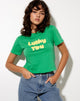 Image de Shrunk Tee in Green Lucky you