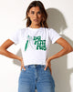 Image de Shrunk Tee in White Mon Petit Pois