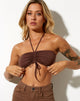 Image de Shuji Crop Top en Lycra Deep Mahogany