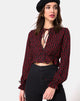 Image de Sibel Top in Dotty Rose Black