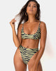 Image de Sikila Bikini Top in Khaki Tiger