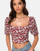 Image de Silvia Top in Floral Charm Red