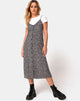 Image de Sini Slip Dress in Ditsy Rose Black