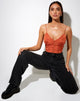 Image de Sipa Crop Top in Satin Rose Copper