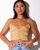 Image de Sipa Crop Top in Satin Zebra Caramel