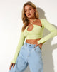 Image de Sira Crop Top in Elfin Yellow
