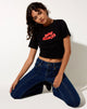 Image de Shrunk Tee in Black Bad Habits