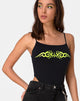 Image de Solemo Bodice in Black with Green Tribal