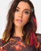 Image de l'extension de cheveux en orange flamme brûlée par The Unicorn Glow