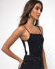 Image de Solter Bodysuit noir à rayures blanches