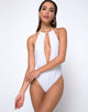 Image du maillot de bain fendu en blanc