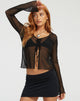 image de Sujata Cardi en Mesh Black