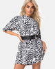 Image de Sunny Kiss Tee in Mono Animal Grey and White