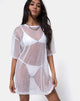 Image de Sunny Kiss Tee in Sheer White Clear Sequin