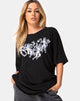 Image de Sunny Kiss Tee en noir avec chérubin