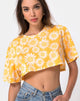 Image de Super Crop Tee in Sunkissed Floral Yellow