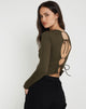 Image de Suratmi Long Sleeve Top in Olive