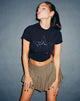 Image de Surtila Crop Top in Black Star Hotfix Diamante
