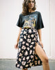 Image de Gamaris Midi Skirt in Antique Rose Black