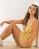 Image de Sanna Slip Dress in Rose Bunch Yellow