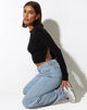 image de Tadita Crop Top in Crepe Black