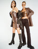 Image de Lotari Mini Robe en PU Ombre Brown