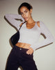 Image de Tamar Long Sleeve Top in Jacquard Rib Tan