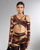 Image de MOTEL X IRIS Tapi Crop Top in Bleach Drip