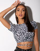 Image de Tasya Top en dalmatien noir et blanc