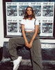 Image de Misha Wide Leg Trouser in Pinstripe Charcoal