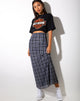 Image de Sayang Maxi Skirt in Inkblot Check Black and White (jupe longue à carreaux noirs et blancs)