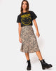 Image de Tauri Midi Skirt in 90s Zebra Taupe