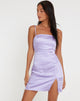 Image de Mini robe Tavina en satin lilas
