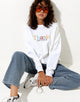 Image de Ted Sweatshirt en blanc Thank You Have A Nice Day Embro