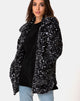 Image de l'ours Teddy Manteau de fourrure en léopard noir