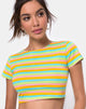 Image de Tindy Crop Top in Sweet Stripe