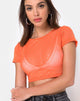 Image de Tindy Crop Top in Crystal Net Orange