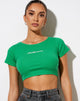 Image de Tindy Crop Top in Rib Fun Green Bellissimo