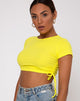 Image de Tiner Crop Top in Rib Sunny Yellow