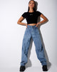 Image de Tiney Crop Tee en noir Libra Diamante
