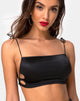 Image de Tisya Crop Top in Satin Black