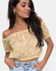Image de Eva Crop Top in Pastel Lace Lemon