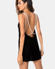 Image de la robe Tori en velours perlé noir